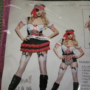 Pirate Wench Jumper Garters Skirt SMALL Costume